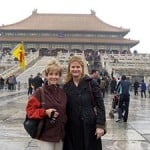 Image of Jean Schulz and Melissa Menta at the Forbidden City in Beijing, China