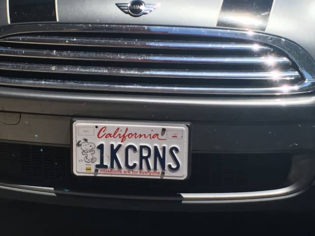 License Plates Seen Around Town - Charles M. Schulz Museum