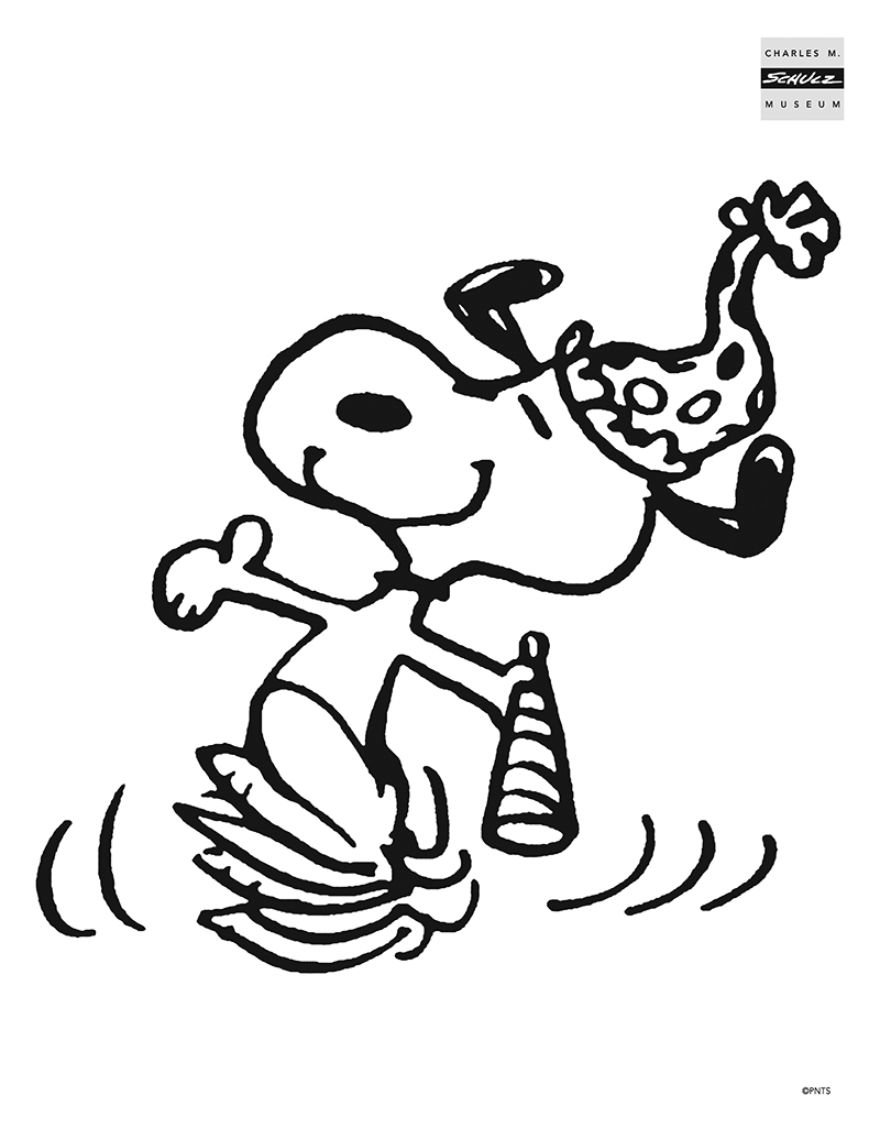 snoopy fall coloring pages